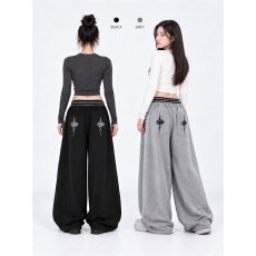 批发街舞潮牌美式直筒<b class='q'>休闲裤</b><b class='q'>女童</b>2025<b class='q'>秋季</b>复古爵士舞嘻哈宽松运动裤子