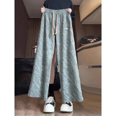 批发美式复古阔腿工装休闲裤男春夏季弯刀伐木裤宽松直筒长裤