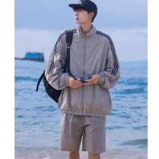 批发大码运动休闲户外防晒服男女薄款防晒衣防紫外线宽松运动套装