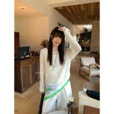 批发针织上衣长袖百搭时尚款薄款夏季