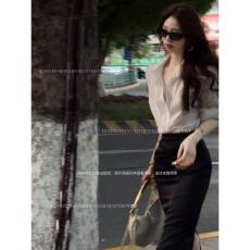 批发气质穿搭一整套女2025新款时尚百搭<b class='q'>长袖</b>衬衫显瘦开叉鱼尾裙两件套