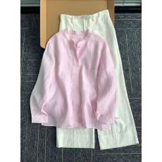 批发法式粉色禅意风亚麻衬衫外套女2026夏季新款老钱风多巴胺穿搭上衣