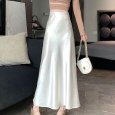 批发醋酸缎面鱼尾裙<b class='q'>半身裙</b>女夏季高腰垂感a字遮胯包臀中长裙