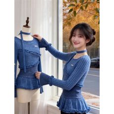 批发原版面料温柔简约<b class='q'>通勤</b>早春设计百搭舒适韩系2026春秋季新款长袖女