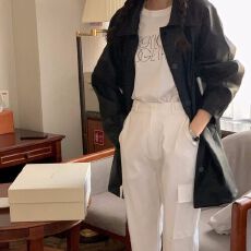 批发2026新款韩版新款黑色仿皮衣外套女港风休闲pu皮夹克中长百搭上衣