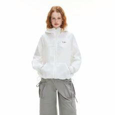 批发连帽花边休闲防晒外套女<b class='q'>韩版</b>户外穿搭学院风简约宽松百搭上衣