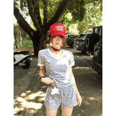 批发刺绣+辅料+内里铺布【40支奥代尔210克纯棉】短袖+<b class='q'>短裤</b>