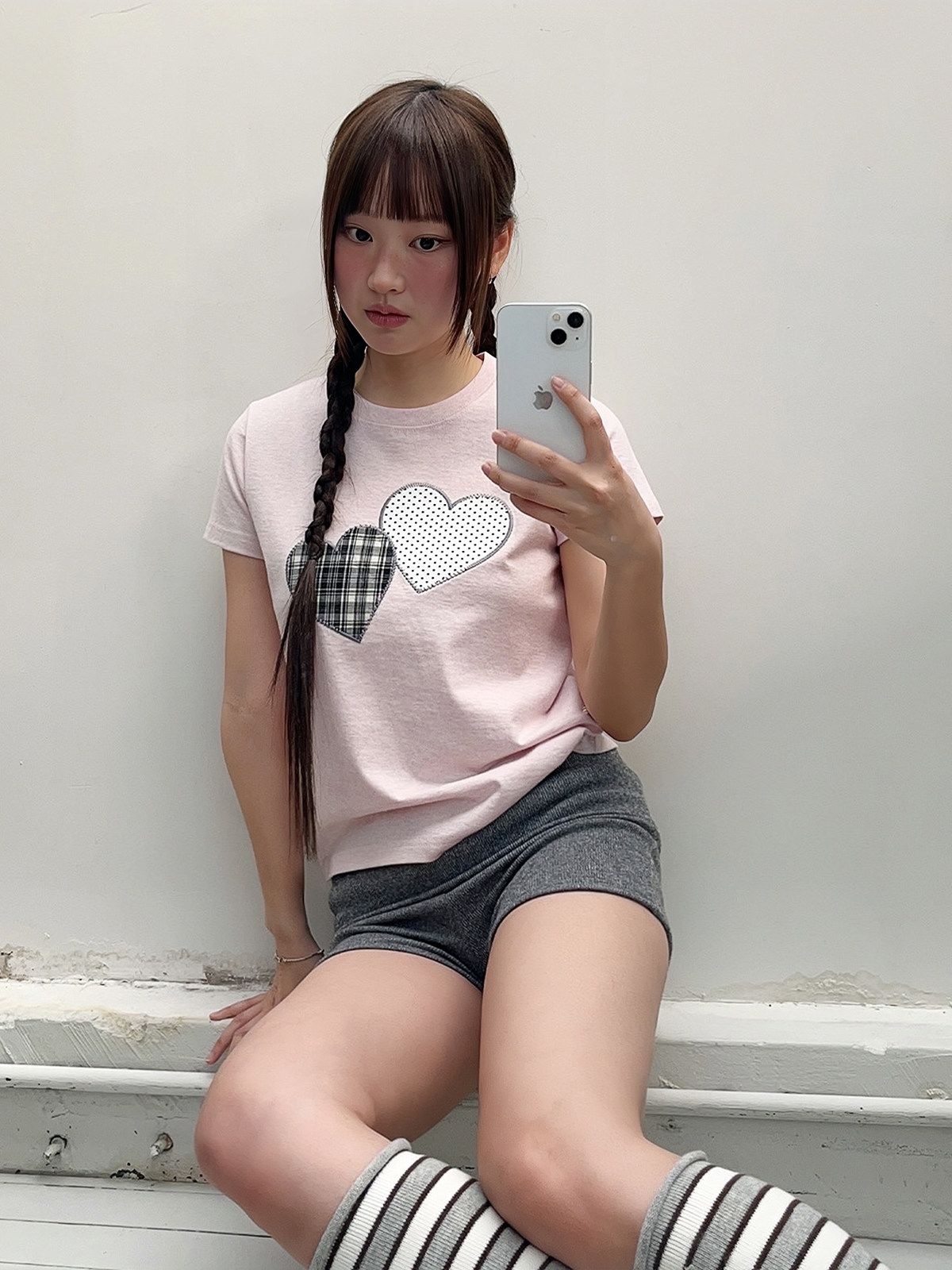 220 그램 92 면 8 암모니아 Lun 패치 자수 패키지 칼라 전체 다림질 생방송 품질