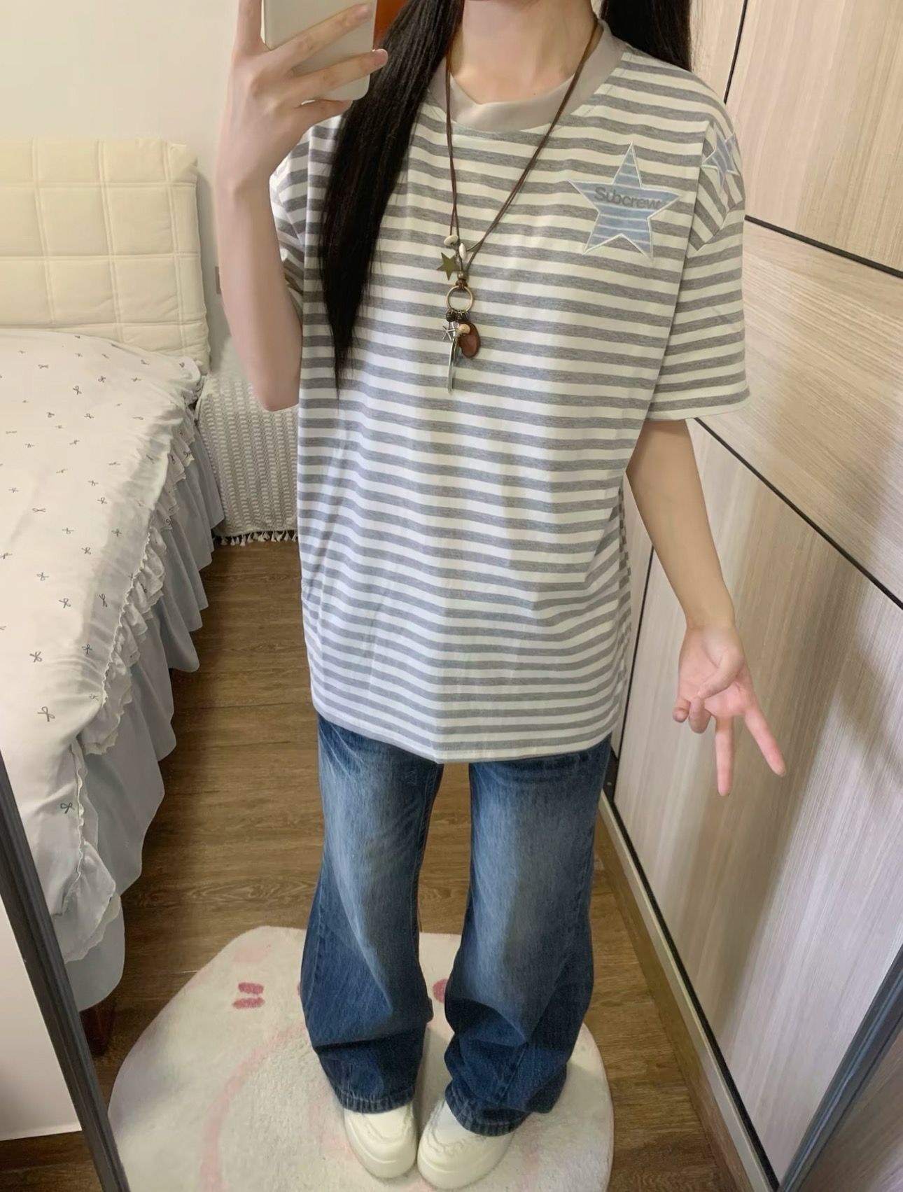 자수 패치 네리 가게 천 광저우 원본 원단 반팔 티셔츠 여성