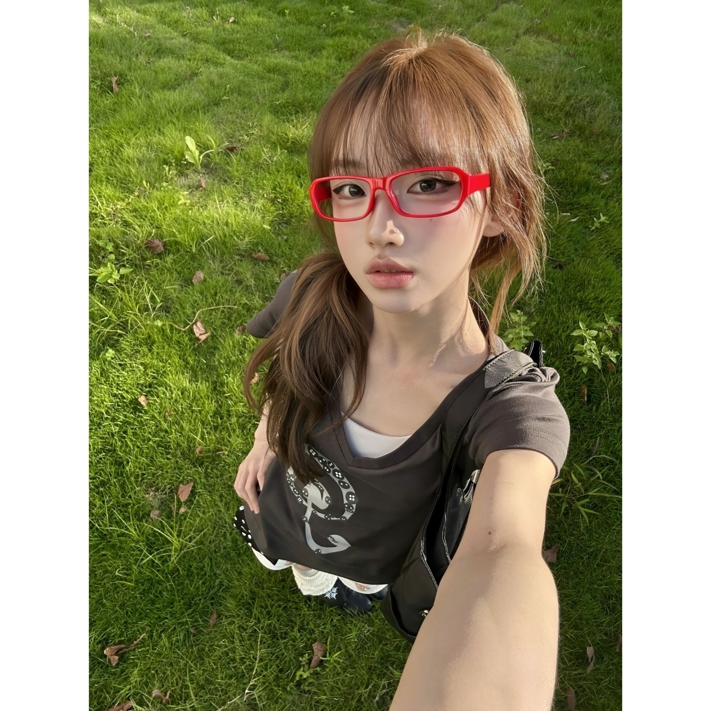 원본 원단 대 프린트 완제품 스트레이트 밖으로 210 그램 95 면 참고 V넥 몸매 가꾸기 슬림해 보이는 반팔 티셔츠