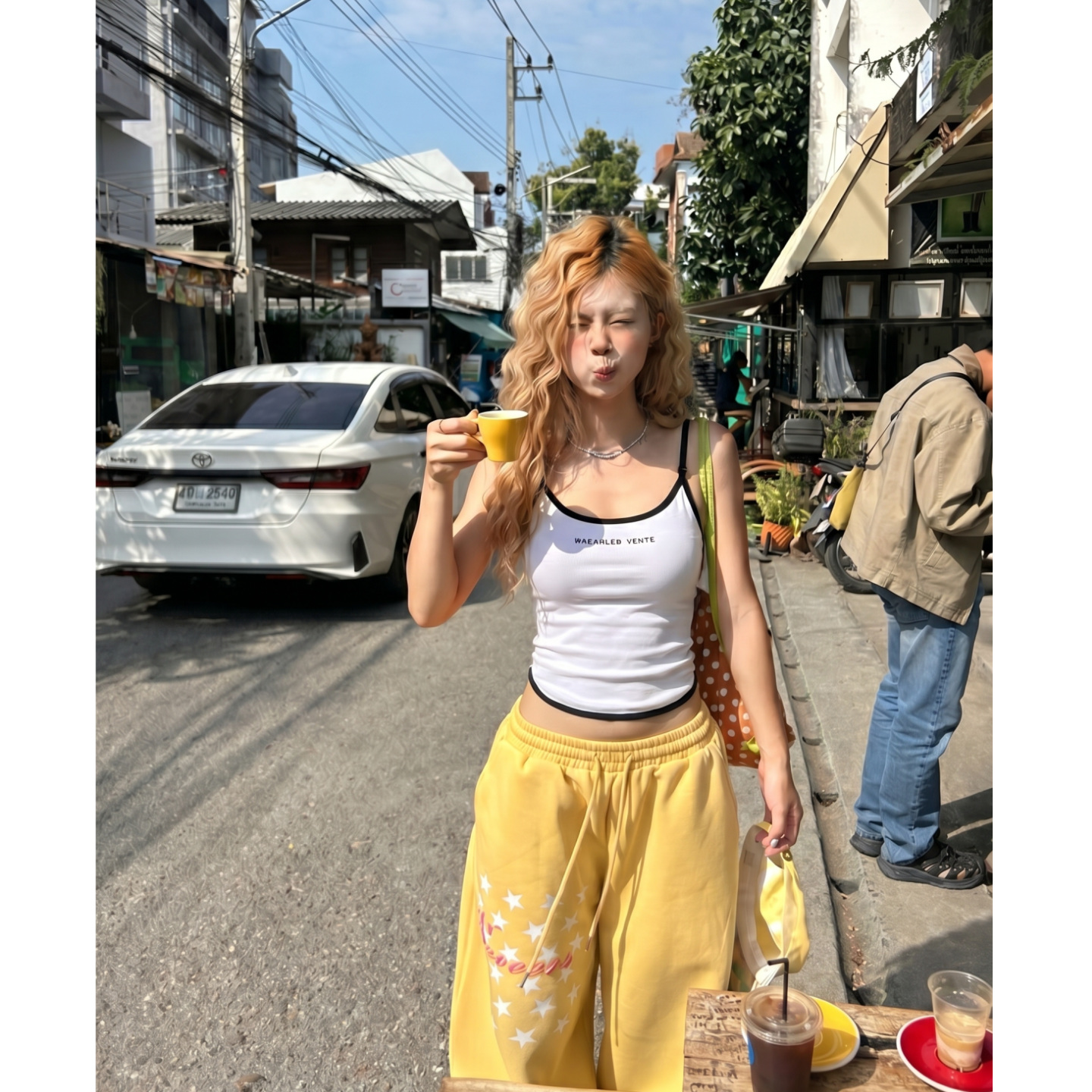 원본 원단 버클 210 그램 95 면 40s 오스트리아 델 달콤한 핫걸 여름 몸매 가꾸기 슬림해 보이는 캐미솔