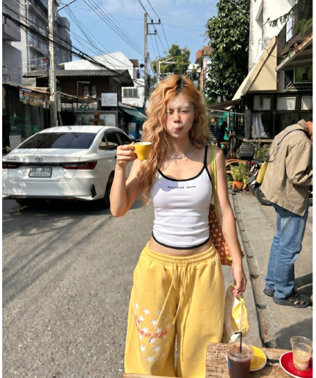 원본 원단 버클 210 그램 95 면 40s 오스트리아 델 달콤한 핫걸 여름 몸매 가꾸기 슬림해 보이는 캐미솔