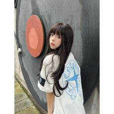 批发<b class='q'>印花</b>+凹凸钢印+可拆卸标【19支220克纯棉】短袖T恤女
