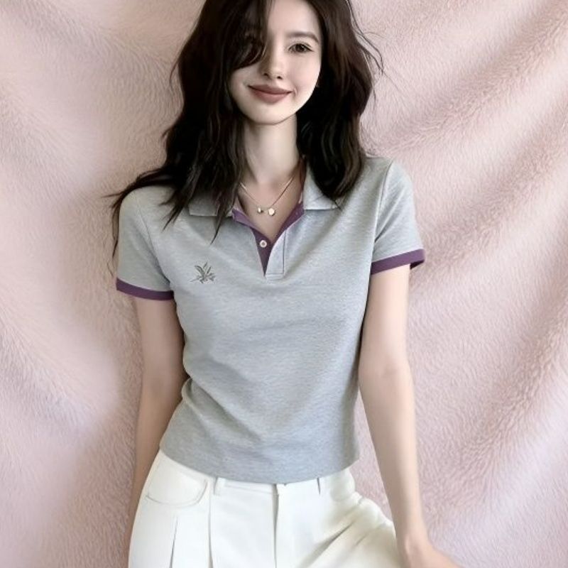 1 1 순면 리브 40 자수 패턴 싸움 플러그 색상 원본 폴로 칼라 있음 압력 패드