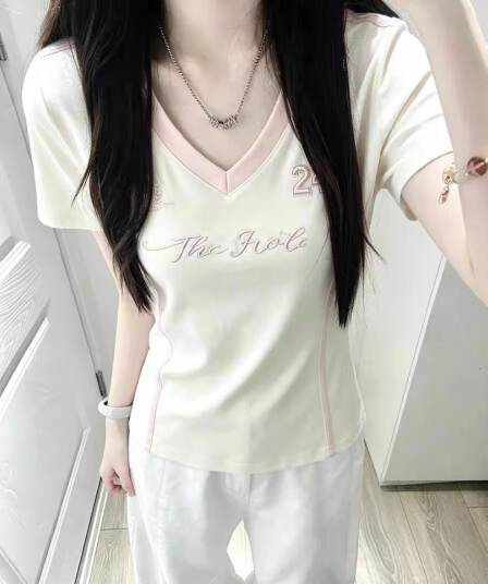자수 네리 가게 천 40 220 그램 92 면 8 암모니아 Lun 반팔 티셔츠
