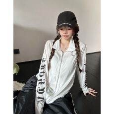 批发白金拉链【广州雪花棉】防晒罩衫女
