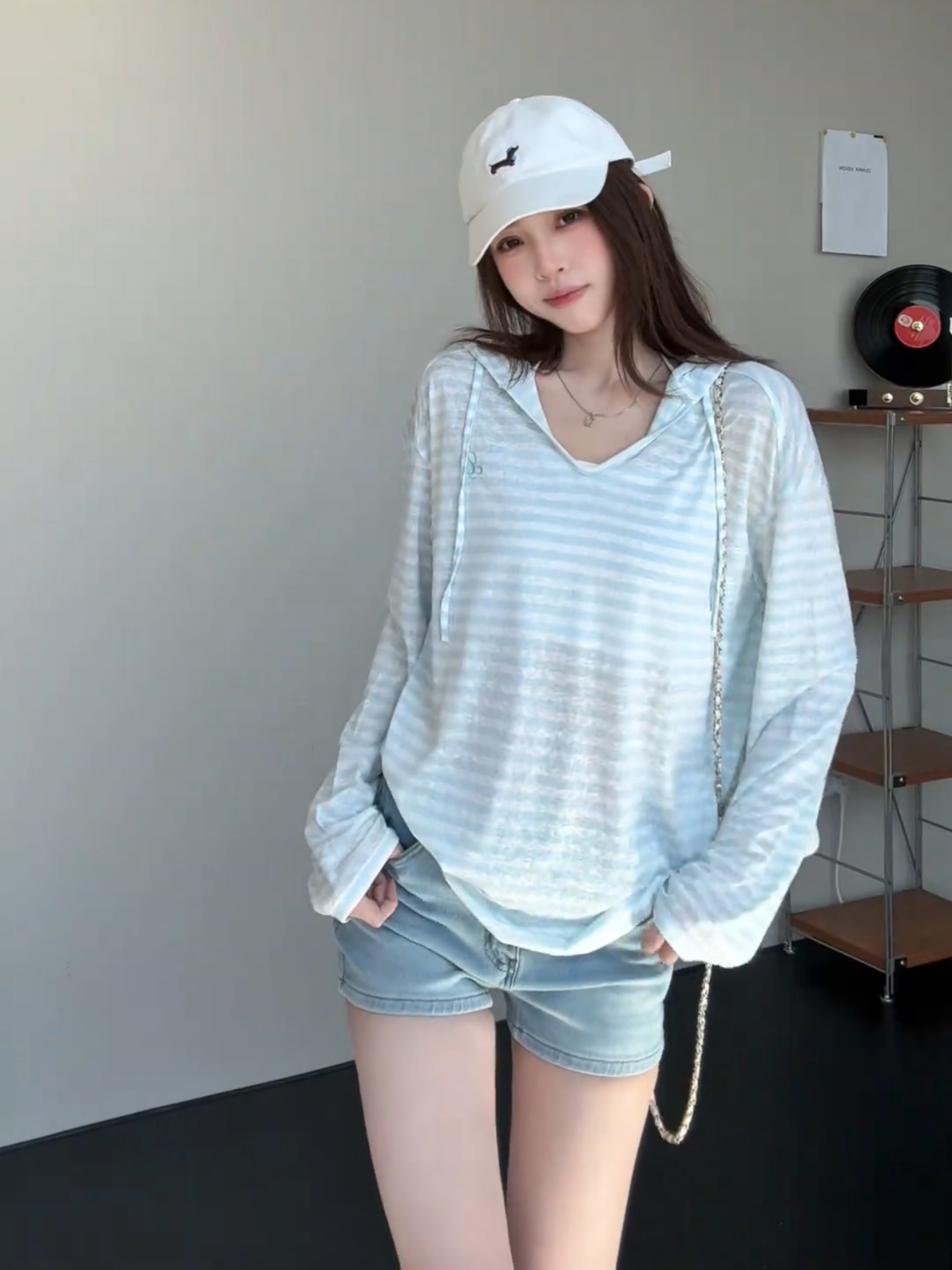 원본 솜씨 자수 원본 주간 실크 눈꽃 65 라이 경기 서울 35 폴리에스터 후드 태양 보호 셔츠