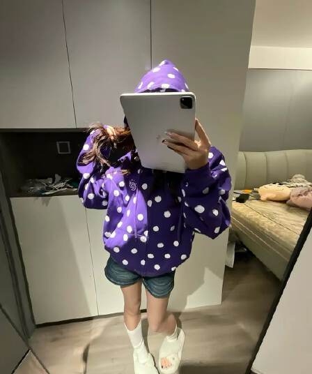 얇은 스타일 자수 이후 패키지 칼라 순수한 Mianhua 면 복합 후드티 여성