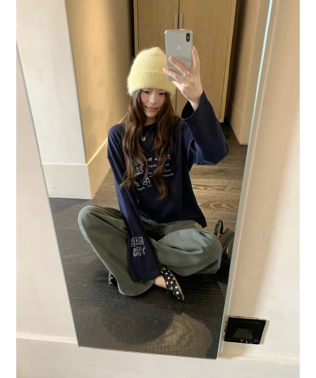 65 35 후아 남편 그리드 250그램 긴팔 티셔츠 남녀