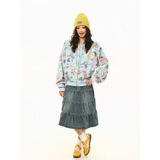 批发美式复古<b class='q'>可爱</b>卡通趣味满印连帽薄款外套休闲风宽松显瘦情侣上衣