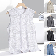 批发【支持退货】高品质男士凉感冰丝背心