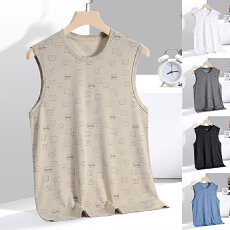 批发【支持退货】高品质男士凉感冰丝背心