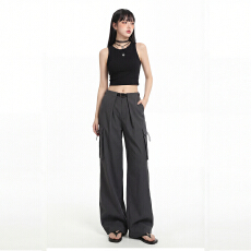 批发<b class='q'>原创</b><b class='q'>设计</b>感美式辣妹工装裤女2026春季新品厚款时尚潮流直筒休闲裤