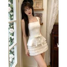 批发温柔风气质高智感吊带上衣蛋糕短裙2026夏季<b class='q'>新款</b>辣妹性感套装<b class='q'>女</b>装