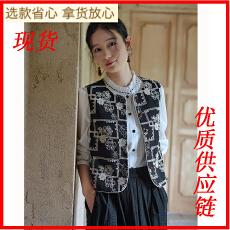 批发刺绣马甲女短款设计感2025年秋季<b class='q'>新款</b>女装气质<b class='q'>外套</b>上衣