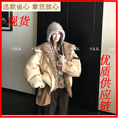 '天使之翼'买手店时髦欧尼加大可调节毛领连帽90白鸭绒派克羽绒服