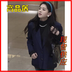 批发实价有货小香风蓝色短款<b class='q'>西装</b>外套女2025秋冬新款英伦风气质上衣