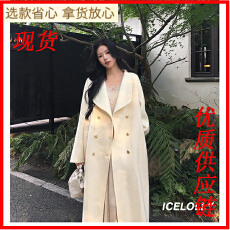 批发ICELOLLY深冬独特超好看羊毛毛呢外套女冬2025新款富家千金感大衣