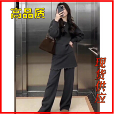 批发蕾丝边复古高级气质针织女秋冬新款毛衣半身裙套装