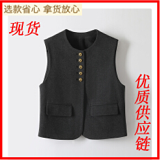 批发秋冬<b class='q'>马甲</b>女高级感2025新款时尚宽松圆领背心百搭洋气时髦<b class='q'>马夹</b>外穿