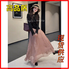 批发春季薄款<b class='q'>欧根纱</b>花边长袖T恤<b class='q'>套装</b>