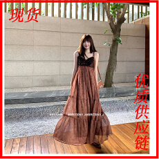 批发小君君布兰妮 年度战裙/<b class='q'>丝绒</b>亮片拼接暗纹多层拼接4米下摆<b class='q'>连衣裙</b>