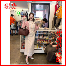 批发火火火月白竹瑶新中式条纹改良<b class='q'>旗袍</b>女碎花<b class='q'>夏季</b>花瓣袖连衣裙