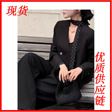 批发2026春秋季新品西装外套带飘带洋气宽松<b class='q'>休闲</b>廓形<b class='q'>西服</b>