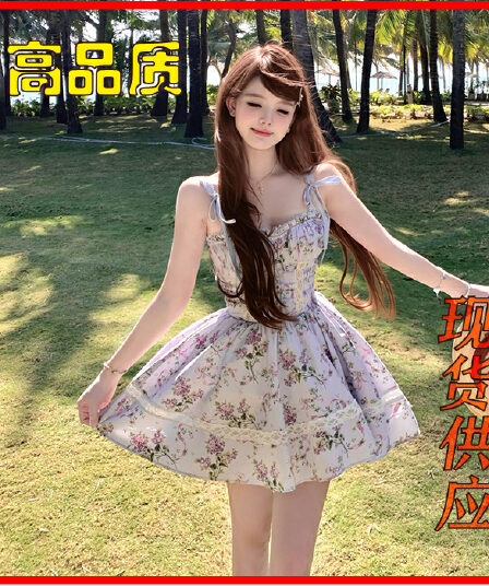 늦게 우산 우산 26 ss 정원 크루즈 houseof 꽃무늬 슬립 드레스 둘 색상 입력 디자인 센스 미니 스커트
