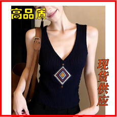 批发<b class='q'>春</b>夏季女装设计感吊带背心女修身显瘦辣妹风性感内搭小上衣