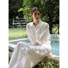 批发天丝亚麻方领<b class='q'>衬衫</b> 松弛自在夏季防晒舒适长袖<b class='q'>衬衣</b>