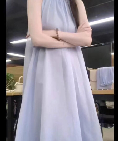 있음 안감 프랑스식 부드러운 품격 달콤함 몸매 가꾸기 허리 수축 새로운 행침 목 민소매 드레스