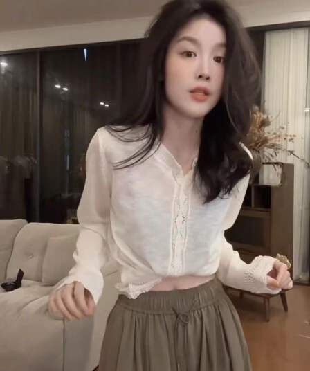 한국 스타일 부드러운 바람 홀로우 아웃 니트 오픈 가디건 여성 2026 여름 새로운 디자인 센스 슬림해 보이는 다용도 라운드 넥 맨위