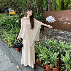 批发松弛感慵懒气质休闲套装<b class='q'>女</b>夏不规则防晒罩衫披肩吊带<b class='q'>连衣裙</b>两件套