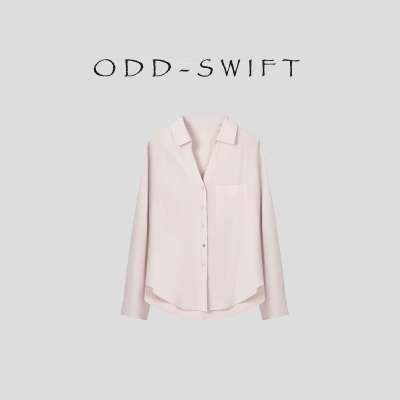 26 봄 새로운 패션 폴로 칼라 품격 다용도 루즈핏 아마 셔츠 oddz068