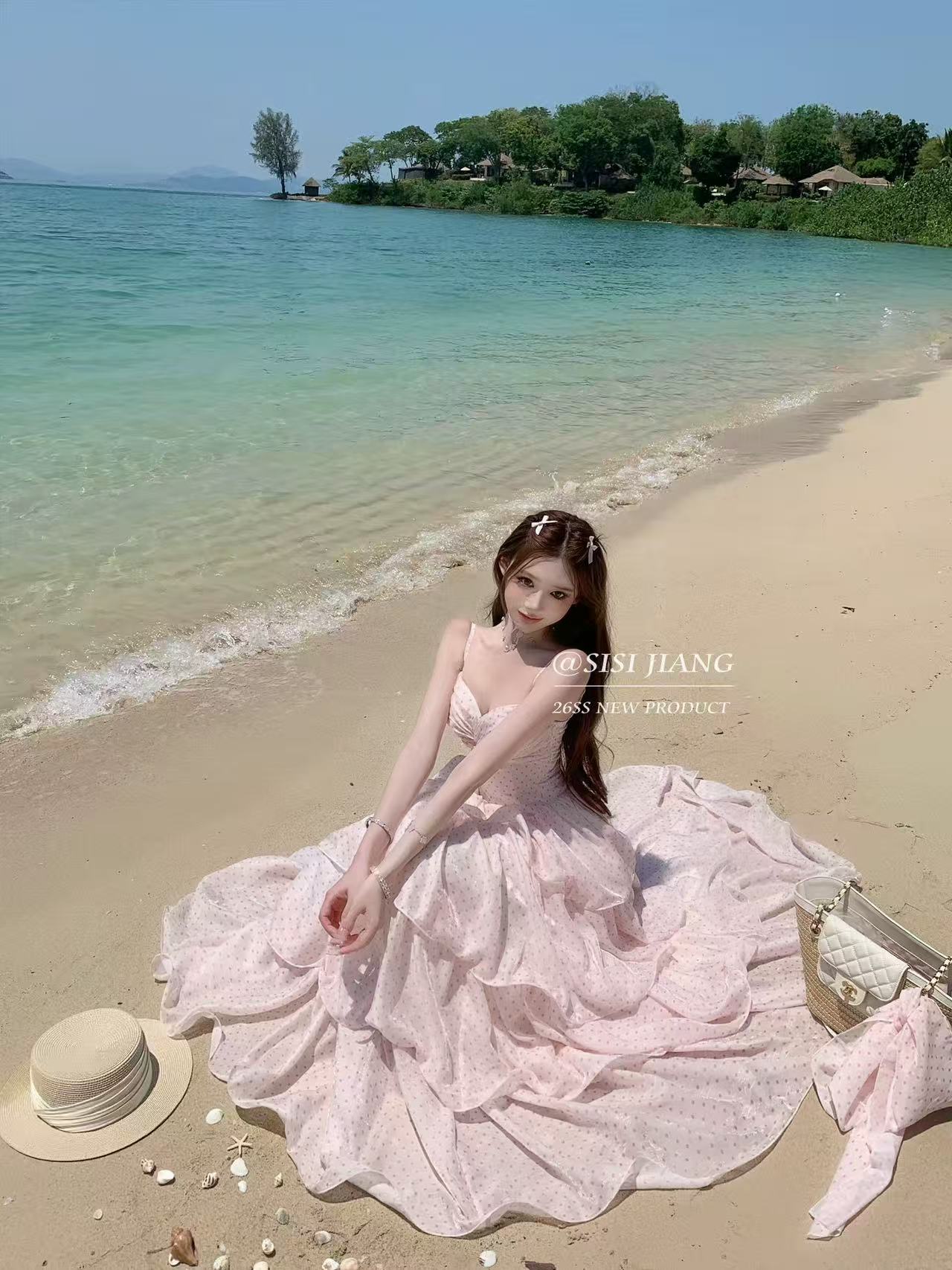 sisi jiang4 18 20 00 9.5 접기 서있는 마이너스 12 분말 복숭아 사랑 언어