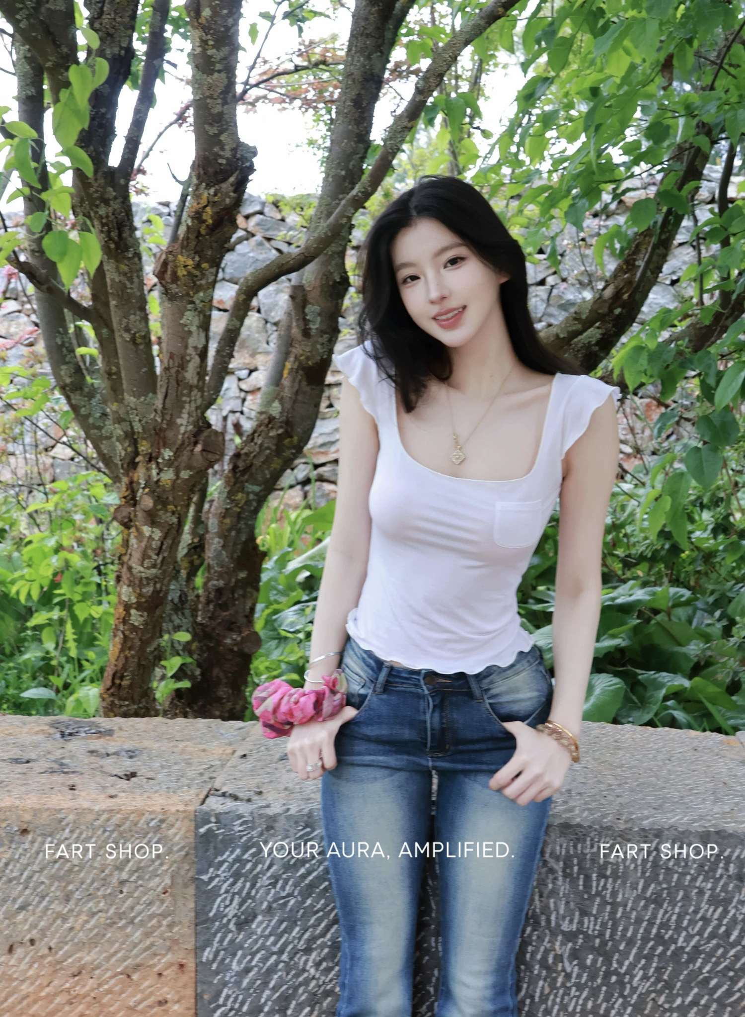 fart shop 새 와 바람 순수한 욕망 바람 광장 칼라 목이버섯 소매 신축성 티셔츠 여성 봄 여름 숙박 화이트 t 맨위