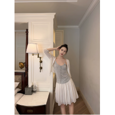 批发5werkwen 夏日轻盈ballet套组 <b class='q'>真丝</b>莱赛尔开衫/醋酸亚麻伞<b class='q'>裙</b>/吊带