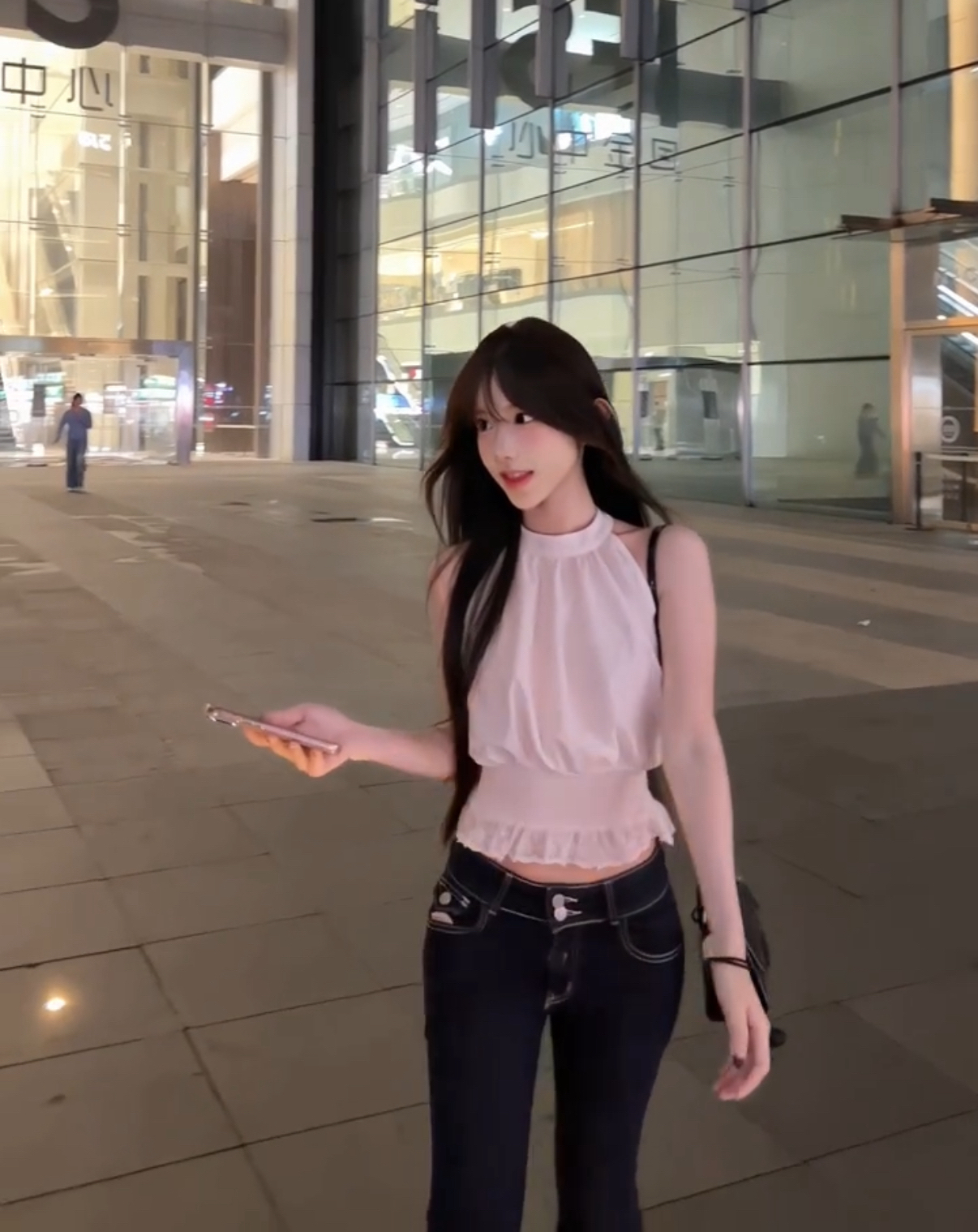 한 부서 민소매 여름 순수한 욕망 프릴 화이트 행침 목 짧은 맨위
