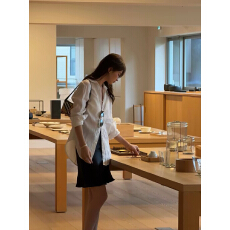 批发靠谱KEEP KAPU 拉夫衬衫 亚麻经典老钱风上衣v领纯色宽松衬衫女